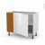 Meuble De Cuisine Angle Bas Reversible Bora Blanc 1 Porte N21 L60 Cm L100 X H70 X P58 Cm