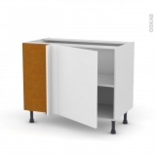 Meuble De Cuisine Angle Bas Reversible Ginko Blanc 1 Porte N21 L60 Cm L100 X H70 X P58 Cm