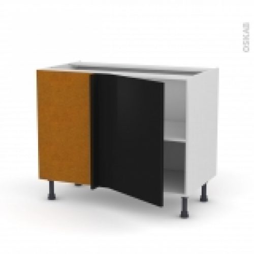 Meuble De Cuisine Angle Bas Reversible Ginko Noir 1 Porte N20 L50 Cm L100 X H70 X P58 Cm