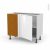 Meuble De Cuisine Angle Bas Reversible Ipoma Blanc Brillant 1 Porte N20 L50 Cm L100 X H70 X P58 Cm