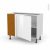 Meuble De Cuisine Angle Bas Reversible Ipoma Blanc Brillant 1 Porte N21 L60 Cm L100 X H70 X P58 Cm