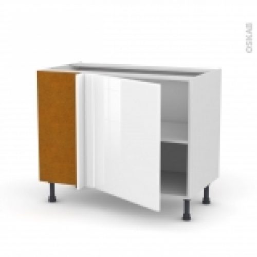 Meuble De Cuisine Angle Bas Reversible Iris Blanc 1 Porte N21 L60 Cm L100 X H70 X P58 Cm