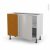 Meuble De Cuisine Angle Bas Reversible Ivia Gris 1 Porte N20 L50 Cm L100 X H70 X P58 Cm