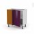 Meuble De Cuisine Angle Bas Reversible Keria Aubergine 1 Porte N19 L40 Cm L80 X H70 X P58 Cm