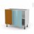 Meuble De Cuisine Angle Bas Reversible Keria Bleu 1 Porte N20 L50 Cm L100 X H70 X P58 Cm