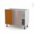 Meuble De Cuisine Angle Bas Reversible Keria Moka 1 Porte N20 L50 Cm L100 X H70 X P58 Cm