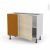 Meuble De Cuisine Angle Bas Reversible Stilo Noyer Blanchi 1 Porte N20 L50 Cm L100 X H70 X P58 Cm