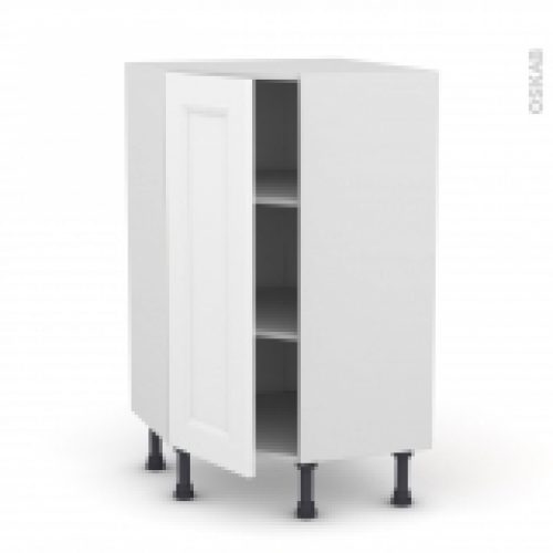 Meuble De Cuisine Angle Bas Static Blanc 1 Porte N23 L40 Cm L65 X H92 X P37Cm