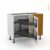 Meuble De Cuisine Angle Bas Stilo Noyer Blanchi Demi Lune Coulissant Epoxy Tirant Droit 1 Porte L50 Cm L100 X H70 X P58 Cm