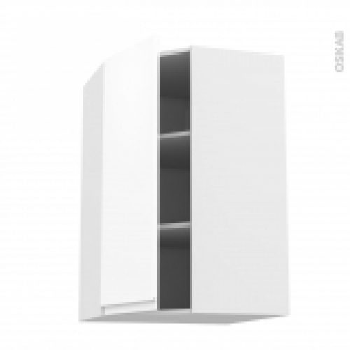 Meuble De Cuisine Angle Haut Ipoma Blanc Mat 1 Porte N86 L40 Cm L65 X H92 X P37 Cm