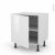 Meuble De Cuisine Bas Bora Blanc 1 Porte L60 X H57 X P58 Cm