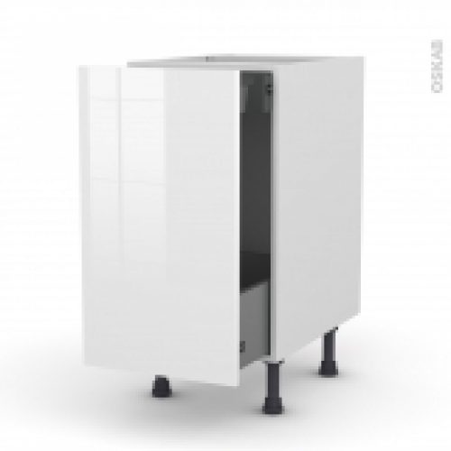 Meuble De Cuisine Bas Coulissant Bora Blanc 1 Porte 1 Tiroir A L Anglaise L40 X H70 X P58 Cm