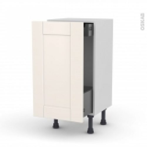 Meuble De Cuisine Bas Coulissant Filipen Ivoire 1 Porte 1 Tiroir A L Anglaise L40 X H70 X P37 Cm