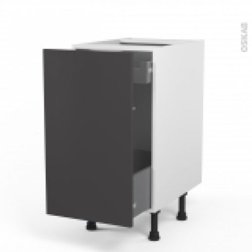 Meuble De Cuisine Bas Coulissant Ginko Gris 1 Porte 1 Tiroir A L Anglaise L40 X H70 X P58 Cm