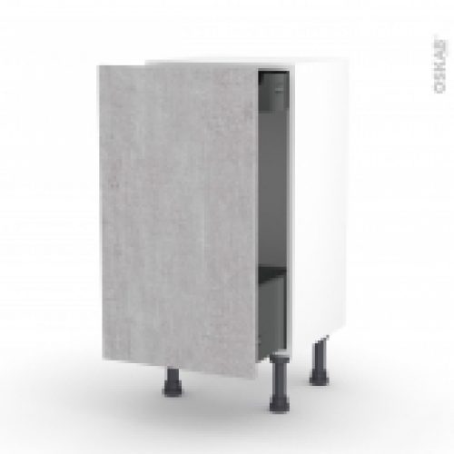 Meuble De Cuisine Bas Coulissant Hoda Beton 1 Porte 1 Tiroir A L Anglaise L40 X H70 X P37 Cm