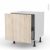 Meuble De Cuisine Bas Coulissant Ikoro Chene Clair 1 Porte L60 X H57 X P58 Cm