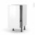 Meuble De Cuisine Bas Coulissant Ipoma Blanc Brillant 1 Porte 1 Tiroir A L Anglaise L40 X H70 X P37 Cm