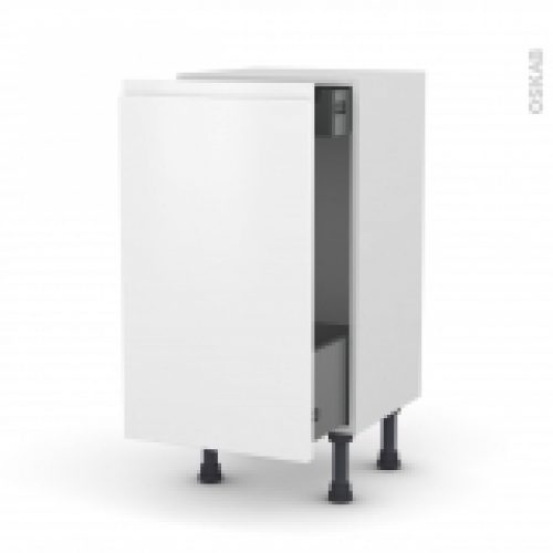 Meuble De Cuisine Bas Coulissant Ipoma Blanc Mat 1 Porte 1 Tiroir A L Anglaise L40 X H70 X P37 Cm