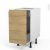 Meuble De Cuisine Bas Coulissant Ipoma Chene Naturel 1 Porte 1 Tiroir A L Anglaise L40 X H70 X P58 Cm