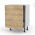 Meuble De Cuisine Bas Coulissant Ipoma Chene Naturel 1 Porte 1 Tiroir A L Anglaise L40 X H70 X P37 Cm