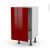 Meuble De Cuisine Bas Coulissant Ivia Rouge 1 Porte 1 Tiroir A L Anglaise L40 X H70 X P37 Cm