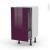 Meuble De Cuisine Bas Coulissant Keria Aubergine 1 Porte 1 Tiroir A L Anglaise L40 X H70 X P37 Cm