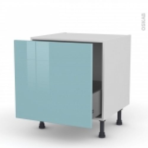 Meuble De Cuisine Bas Coulissant Keria Bleu 1 Porte L60 X H57 X P58 Cm