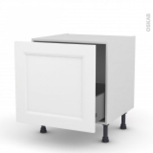 Meuble De Cuisine Bas Coulissant Static Blanc 1 Porte L60 X H57 X P58 Cm