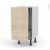 Meuble De Cuisine Bas Coulissant Stilo Noyer Blanchi 1 Porte 1 Tiroir A L Anglaise L40 X H70 X P37 Cm