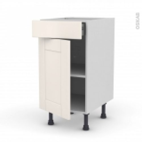Meuble De Cuisine Bas Filipen Ivoire 1 Porte 1 Tiroir L40 X H70 X P58 Cm