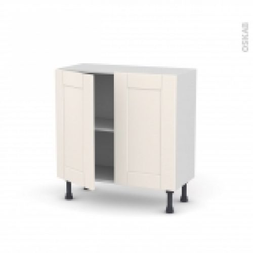 Meuble De Cuisine Bas Filipen Ivoire 2 Portes L80 X H70 X P37 Cm