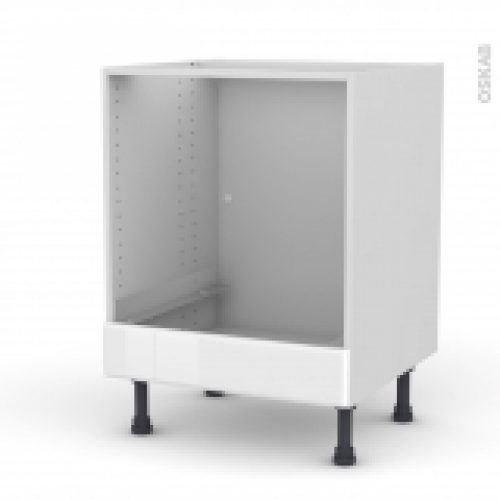 Meuble De Cuisine Bas Four Iris Blanc Bandeau Bas L60 X H70 X P58 Cm