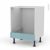 Meuble De Cuisine Bas Four Keria Bleu Bandeau Bas L60 X H70 X P58 Cm