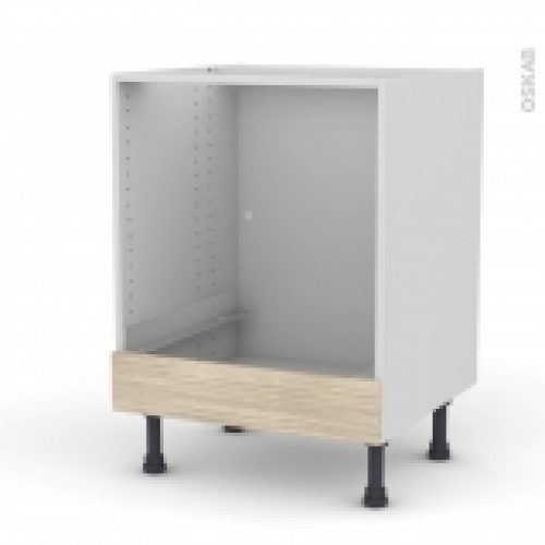 Meuble De Cuisine Bas Four Stilo Noyer Blanchi Bandeau Bas L60 X H70 X P58 Cm