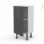 Meuble De Cuisine Bas Ginko Gris 1 Porte L40 X H70 X P37 Cm