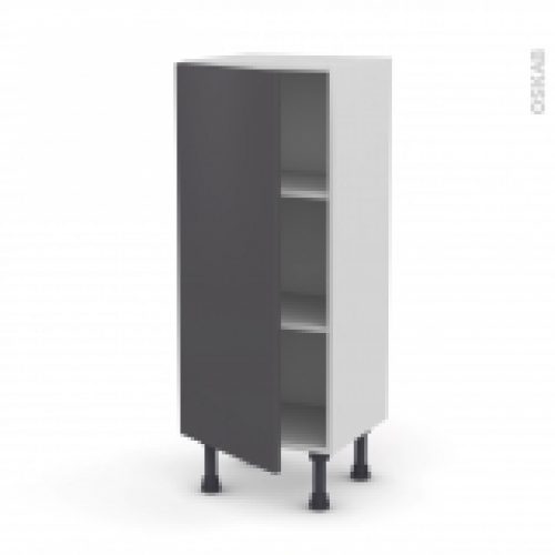 Meuble De Cuisine Bas Ginko Gris 1 Porte L40 X H92 X P37 Cm