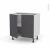 Meuble De Cuisine Bas Ginko Gris 2 Portes L80 X H70 X P58 Cm