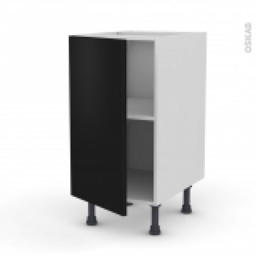 Meuble De Cuisine Bas Ginko Noir 1 Porte L40 X H70 X P58 Cm
