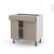 Meuble De Cuisine Bas Ginko Taupe 2 Portes 1 Tiroir L80 X H70 X P58 Cm