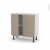 Meuble De Cuisine Bas Ginko Taupe 2 Portes L80 X H70 X P37 Cm