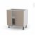 Meuble De Cuisine Bas Ginko Taupe 2 Portes L80 X H70 X P58 Cm