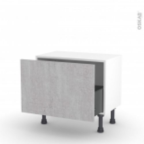 Meuble De Cuisine Bas Hoda Beton 1 Casserolier L60 X H41 X P37 Cm