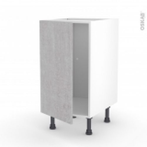 Meuble De Cuisine Bas Hoda Beton 1 Porte L40 X H70 X P58 Cm