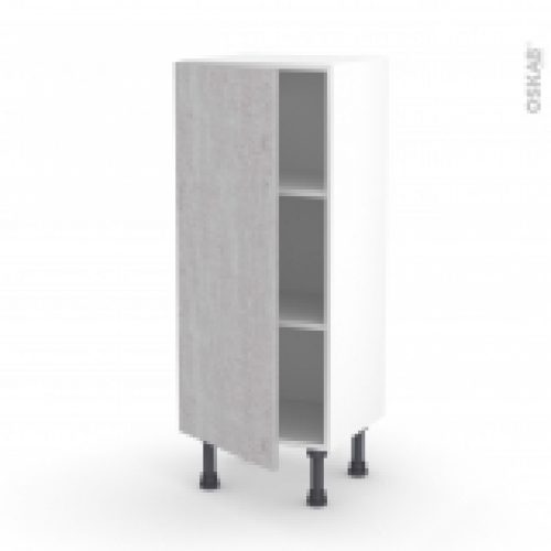 Meuble De Cuisine Bas Hoda Beton 1 Porte L40 X H92 X P37 Cm