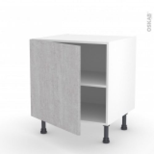Meuble De Cuisine Bas Hoda Beton 1 Porte L60 X H57 X P58 Cm