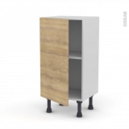 Meuble De Cuisine Bas Hosta Chene Naturel 1 Porte L40 X H70 X P37 Cm