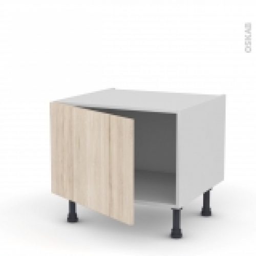 Meuble De Cuisine Bas Ikoro Chene Clair 1 Porte L60 X H41 X P58 Cm