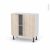 Meuble De Cuisine Bas Ikoro Chene Clair 2 Portes L80 X H70 X P37 Cm