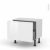 Meuble De Cuisine Bas Ipoma Blanc Brillant 1 Casserolier L60 X H41 X P37 Cm