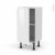 Meuble De Cuisine Bas Ipoma Blanc Brillant 1 Porte L40 X H70 X P37 Cm